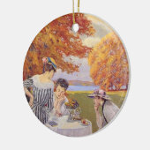 公園のアフタームーンティー セラミックオーナメント (左)