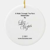 公園のオーナメントを通る歩行 セラミックオーナメント (裏面)