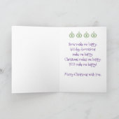 公園のクリスマスカード/ロマンチック/雪に覆われた木 シーズンカード (内部)