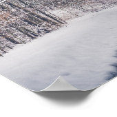 公園のスローで雪が降る ポスター (角)