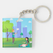 公園のソーシャルメディア キーホルダー (裏面)