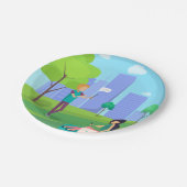 公園のソーシャルメディア ペーパープレート (アングル)