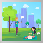 公園のソーシャルメディア ポスター (正面)