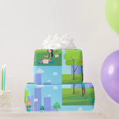 公園のソーシャルメディア ラッピングペーパー