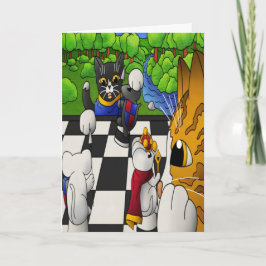 公園のチェス·キャッツ カード