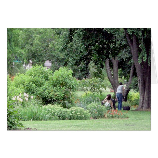 公園のピクニック (正面横)