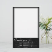 公園のベンチに一人で 便箋 (スタンド正面)