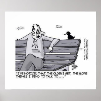 公園のベンチのシニア ポスター