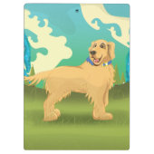 公園のペット犬 クリップボード (裏面)