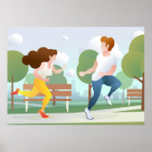 公園のポスランニングターを通してカップルになる ポスター (正面)