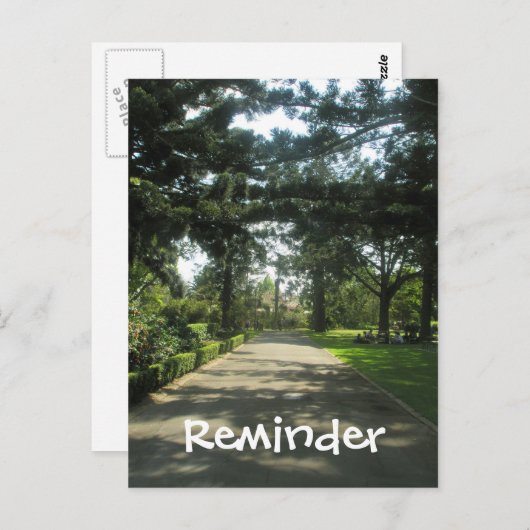 公園のリマインダーカードを歩く ポストカード (正面/裏面)