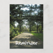 公園のリマインダーカードを歩く ポストカード (正面)
