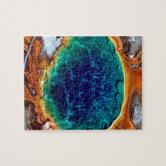 公園の中間の間欠泉壮大なイエローストーンワイオミング ジグソーパズル (横)