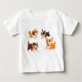 「公園の仲間たち遊」 ベビーTシャツ (正面)