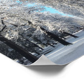 公園の冬の散歩 ポスター (角)