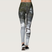 公園の冬の雪 レギンス (裏面)