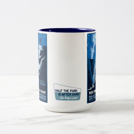公園の半分はダークマグの後 ツートーンマグカップ (中央)