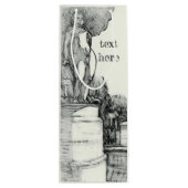 公園の古い噴水と彫刻の少年 ワインギフトバッグ (裏面)