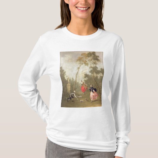 公園の場面Galante、c.1760 Tシャツ (正面)