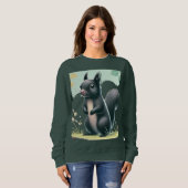 「公園の奇妙な黒リス – Inspi自然 スウェットシャツ (正面フル)