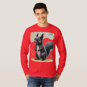 「公園の奇妙な黒リス – Inspi自然 Tシャツ (正面フル)