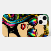公園の女性とオウム ポップアート Case-Mate iPhoneケース (裏面 (横))