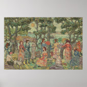 公園の女性のグループ絵画ヴィンテージ ポスター (正面)