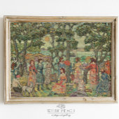 公園の女性のグループ絵画ヴィンテージ ポスター