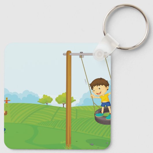 公園の子供たち キーホルダー (裏面)