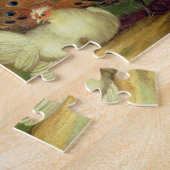 公園の孔雀、鳩、鶏およびジェイ ジグソーパズル (側面)