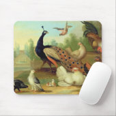 公園の孔雀、鳩、鶏およびジェイ マウスパッド (マウス)