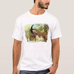 公園の孔雀、鳩、鶏およびジェイ Tシャツ
