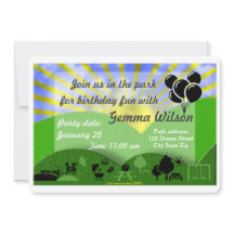 公園の招待の誕生会