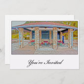 公園の招待状のパーティー 招待状 (正面/裏面)