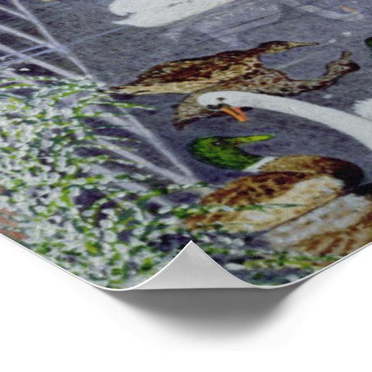 公園の散歩 ポスター (角)