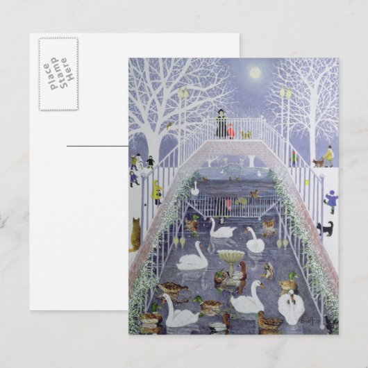 公園の散歩 ポストカード (正面/裏面)