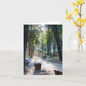 公園の日光-メッセージカード カード (黄色い花)