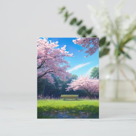 公園の春 ポストカード (スタンド正面)