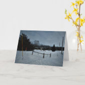 「公園の暴れ狂い」クリスマスカード カード (黄色い花)