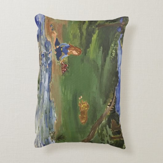 公園の枕日/サール アクセントクッション (裏面(縦))