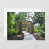 公園の石と木のパーゴラ ポストカード (正面/裏面)