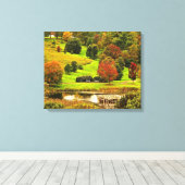 公園の秋 キャンバスプリント (インサイチュ (ウッドフロア))