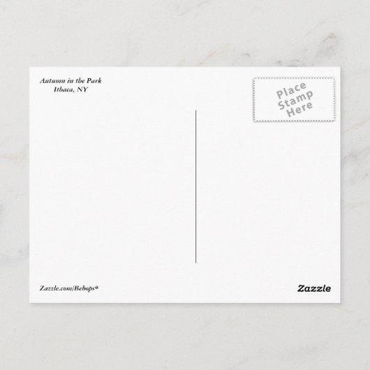 公園の秋 ポストカード (裏面)
