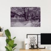 公園の秋 – 紫トネードBW ポスター (ホームオフィス)