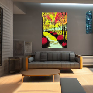 公園の秋   AIアートポスター ポスター