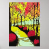 公園の秋 | AIアートポスター ポスター (正面)
