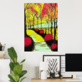 公園の秋 | AIアートポスター ポスター (ホームオフィス)