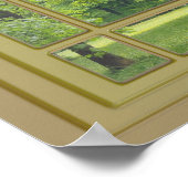 公園の窓から見える木々 ポスター (角)