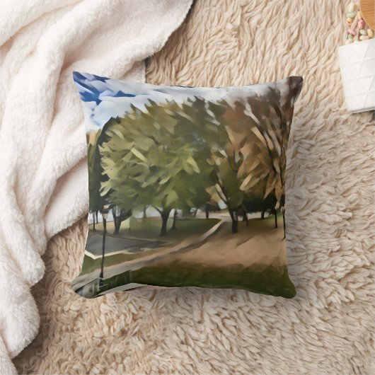 公園の紅葉 クッション (ブランケット)