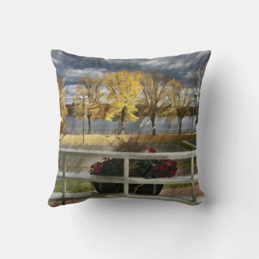 公園の紅葉 クッション (裏面)